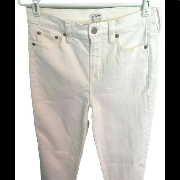 J Crew white high rise skinny jeans white size 26 - Picture 5 of 11